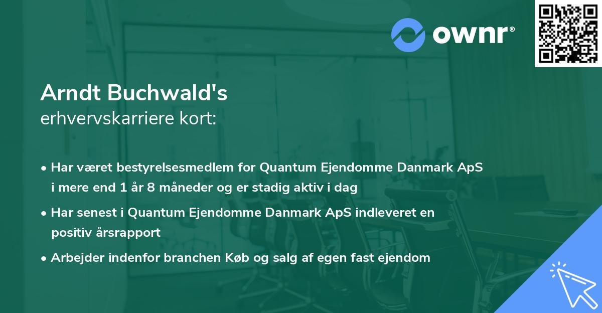 Arndt Buchwald's erhvervskarriere kort