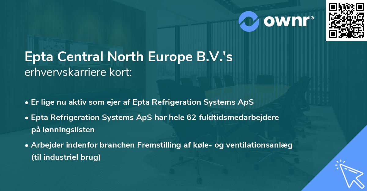 Epta Central North Europe B.V.'s erhvervskarriere kort