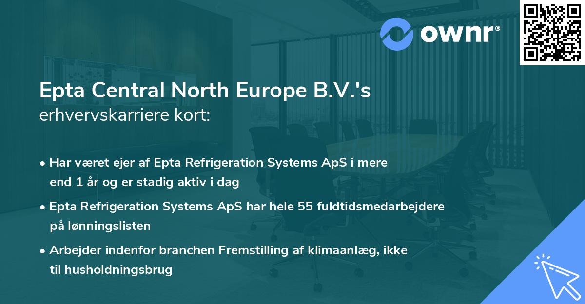 Epta Central North Europe B.V.'s erhvervskarriere kort