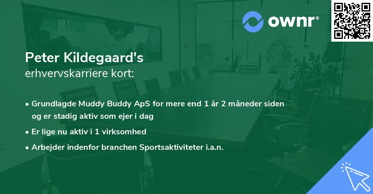 Peter Kildegaard's erhvervskarriere kort