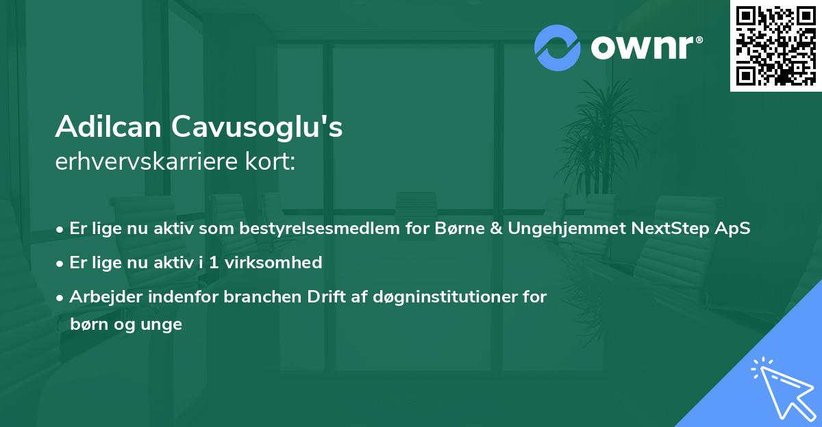 Adilcan Cavusoglu's erhvervskarriere kort