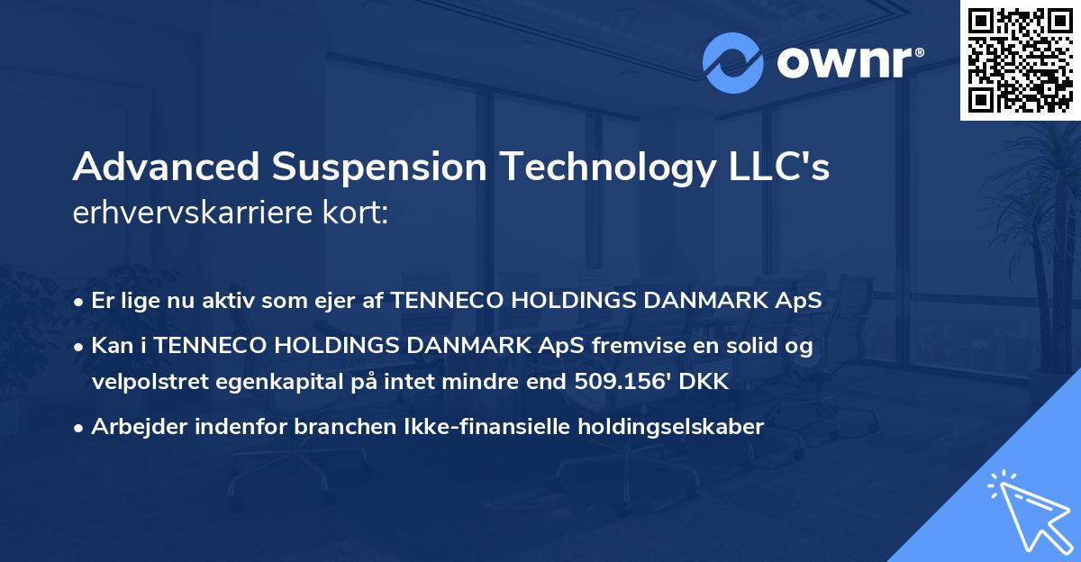 Advanced Suspension Technology LLC's erhvervskarriere kort