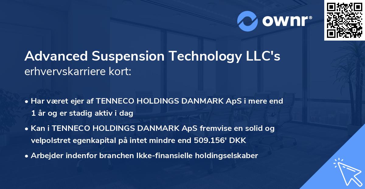 Advanced Suspension Technology LLC's erhvervskarriere kort