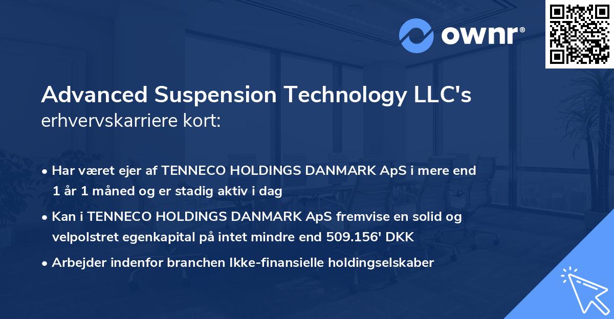 Advanced Suspension Technology LLC's erhvervskarriere kort