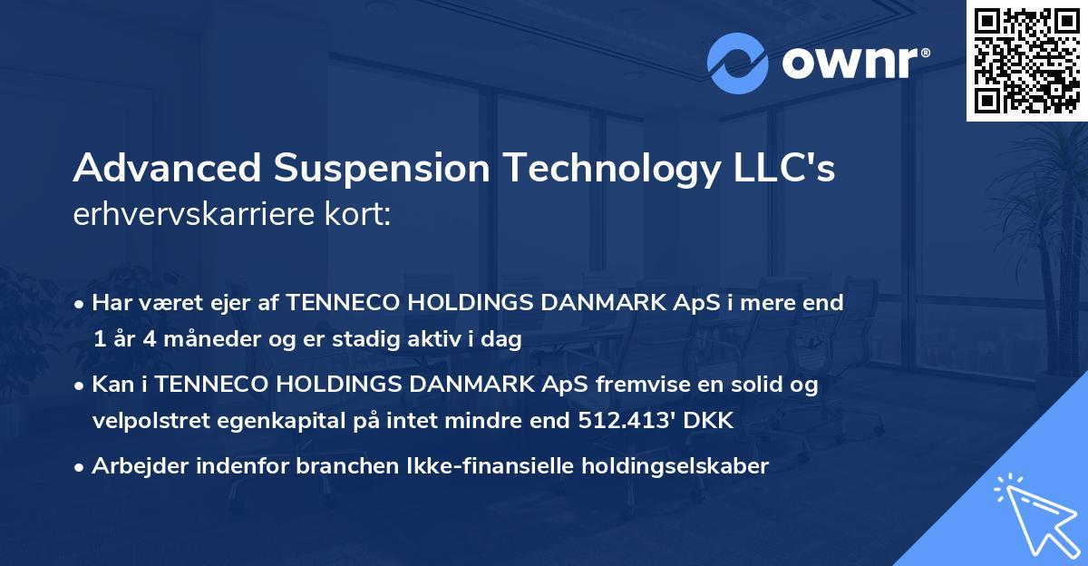 Advanced Suspension Technology LLC's erhvervskarriere kort