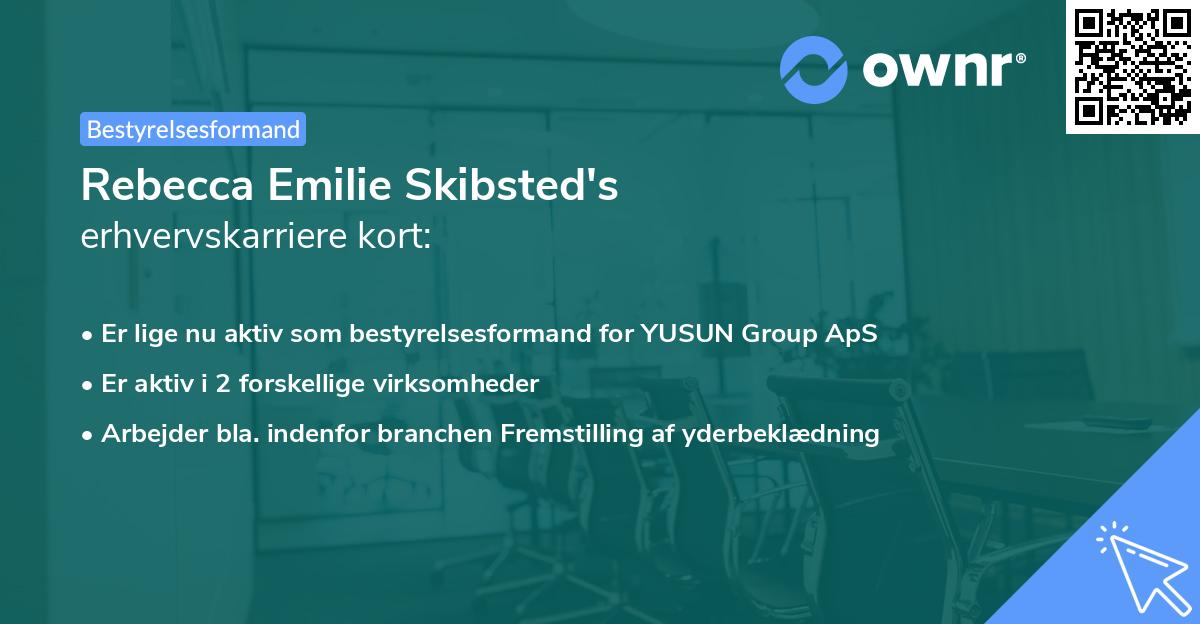 Rebecca Emilie Skibsted's erhvervskarriere kort