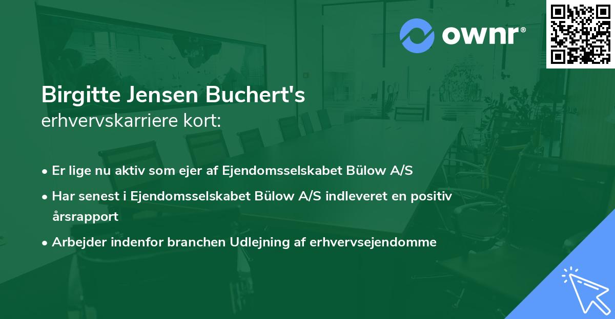Birgitte Jensen Buchert's erhvervskarriere kort