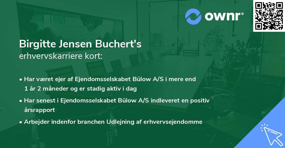 Birgitte Jensen Buchert's erhvervskarriere kort