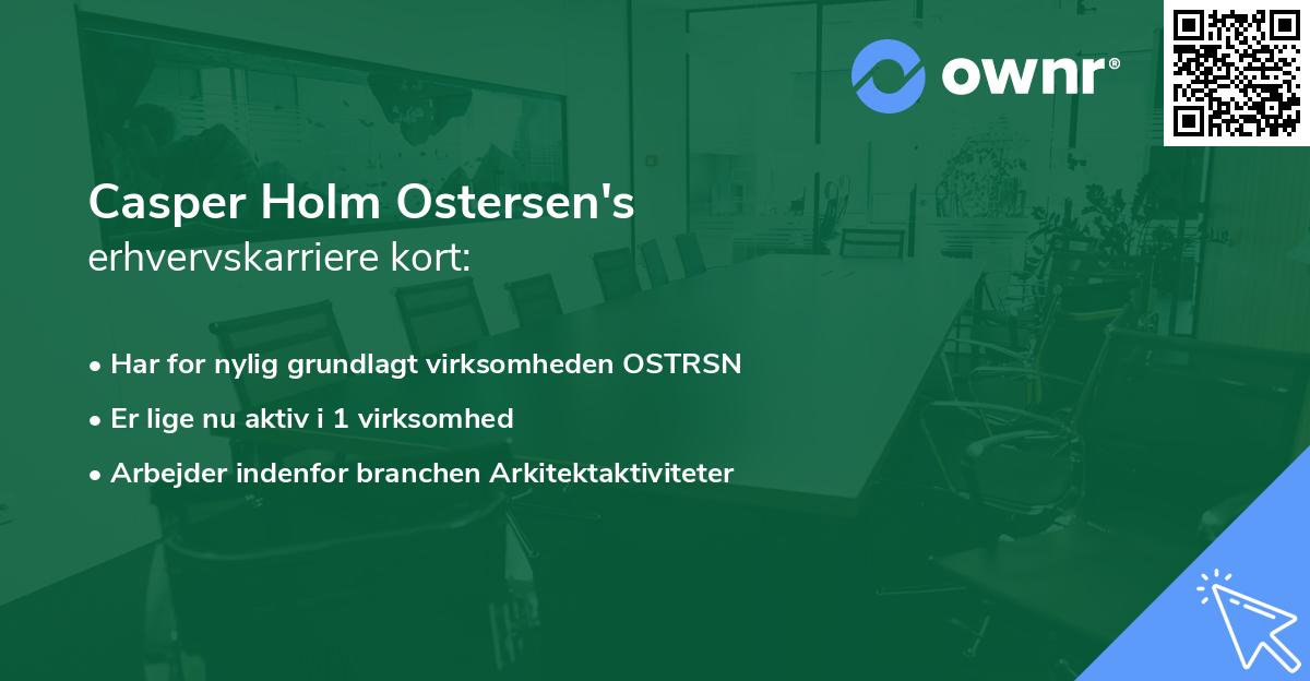 Casper Holm Ostersen's erhvervskarriere kort