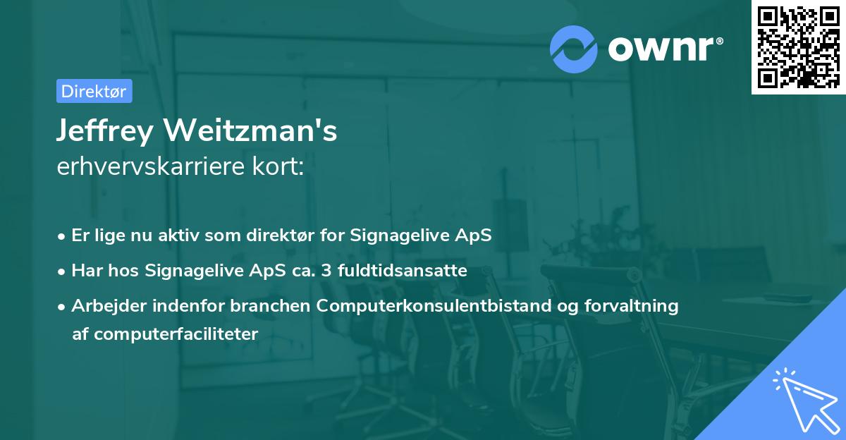 Jeffrey Weitzman's erhvervskarriere kort
