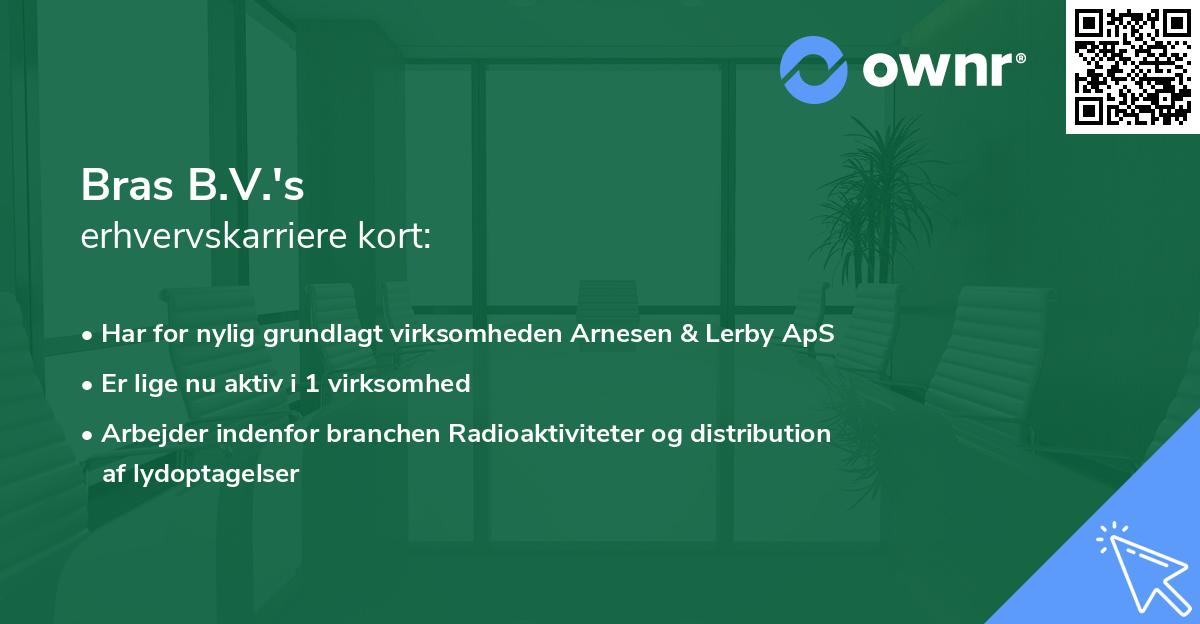 Bras B.V.'s erhvervskarriere kort