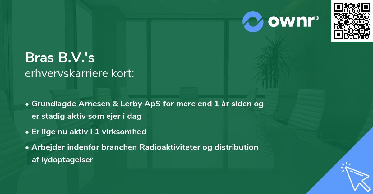 Bras B.V.'s erhvervskarriere kort