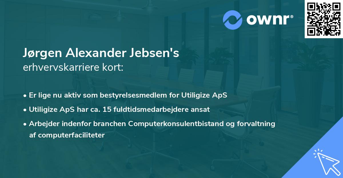 Jørgen Alexander Jebsen's erhvervskarriere kort