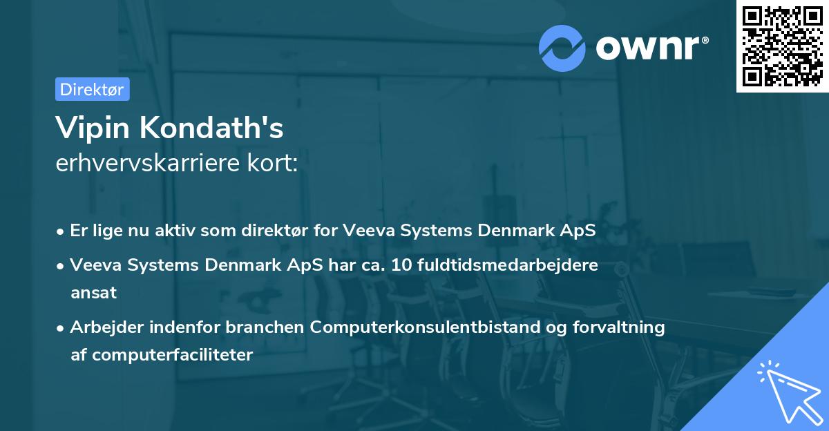 Vipin Kondath's erhvervskarriere kort