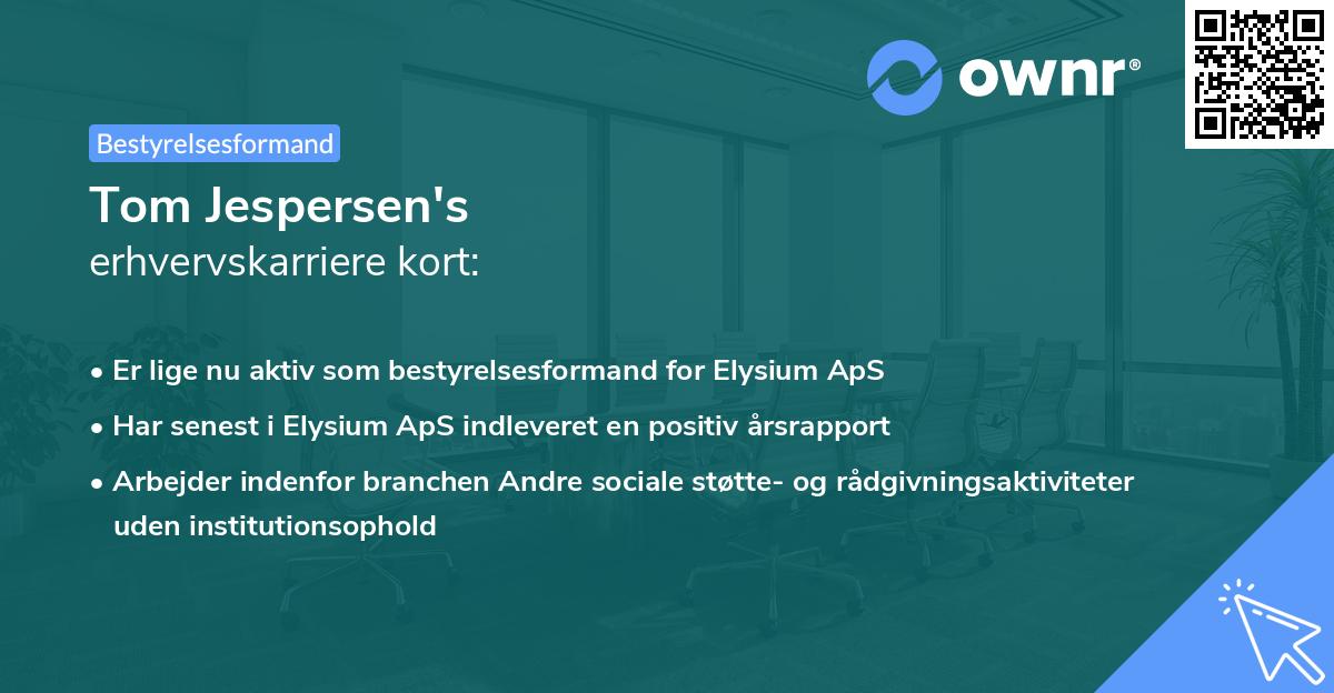 Tom Jespersen's erhvervskarriere kort