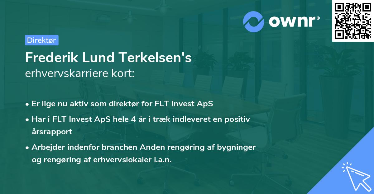 Frederik Lund Terkelsen's erhvervskarriere kort