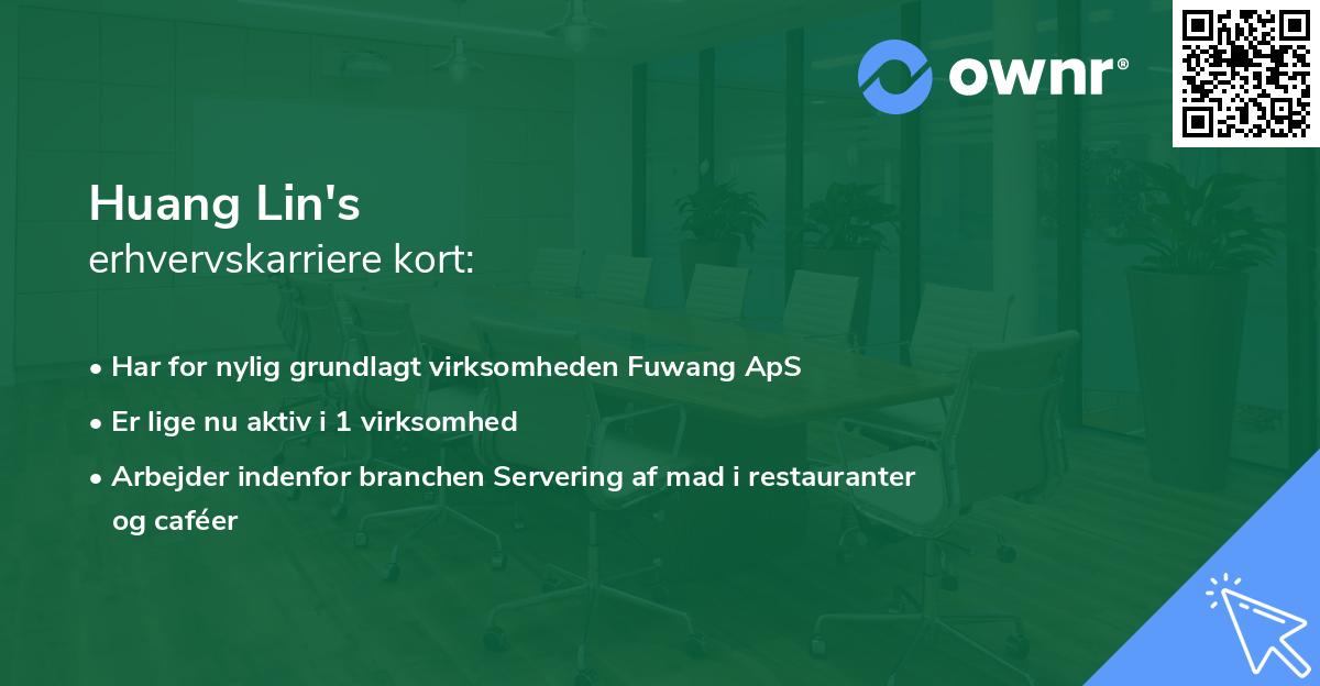 Huang Lin's erhvervskarriere kort