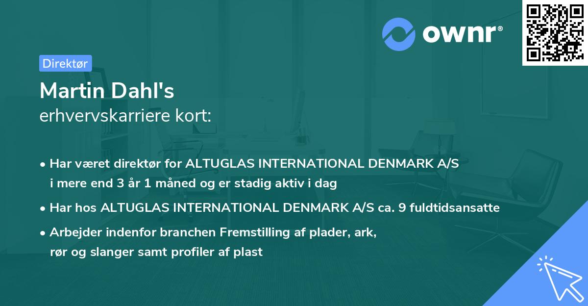 Martin Dahl's erhvervskarriere kort
