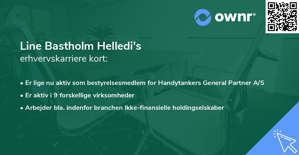 Line Bastholm Helledi's erhvervskarriere kort