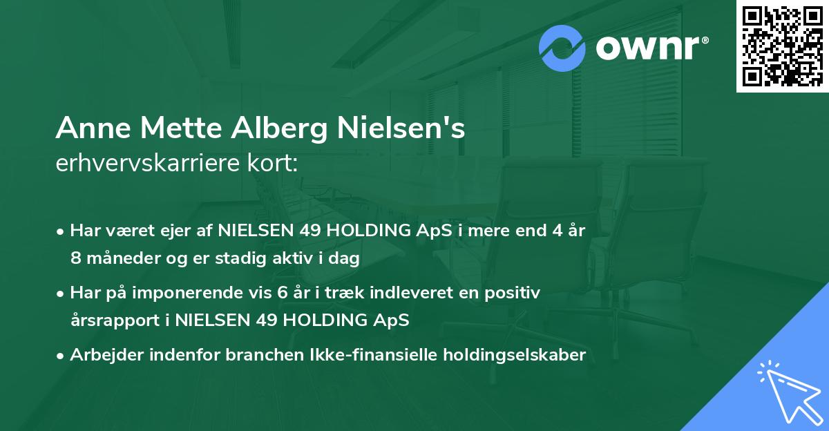 Anne Mette Alberg Nielsen's erhvervskarriere kort