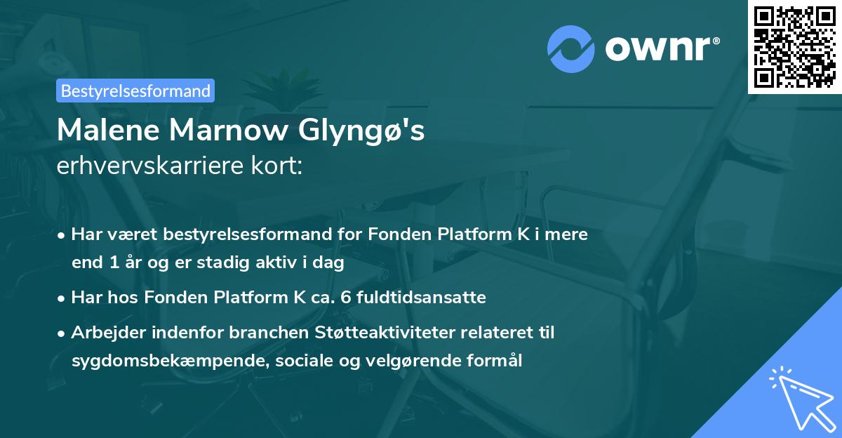 Malene Marnow Glyngø's erhvervskarriere kort