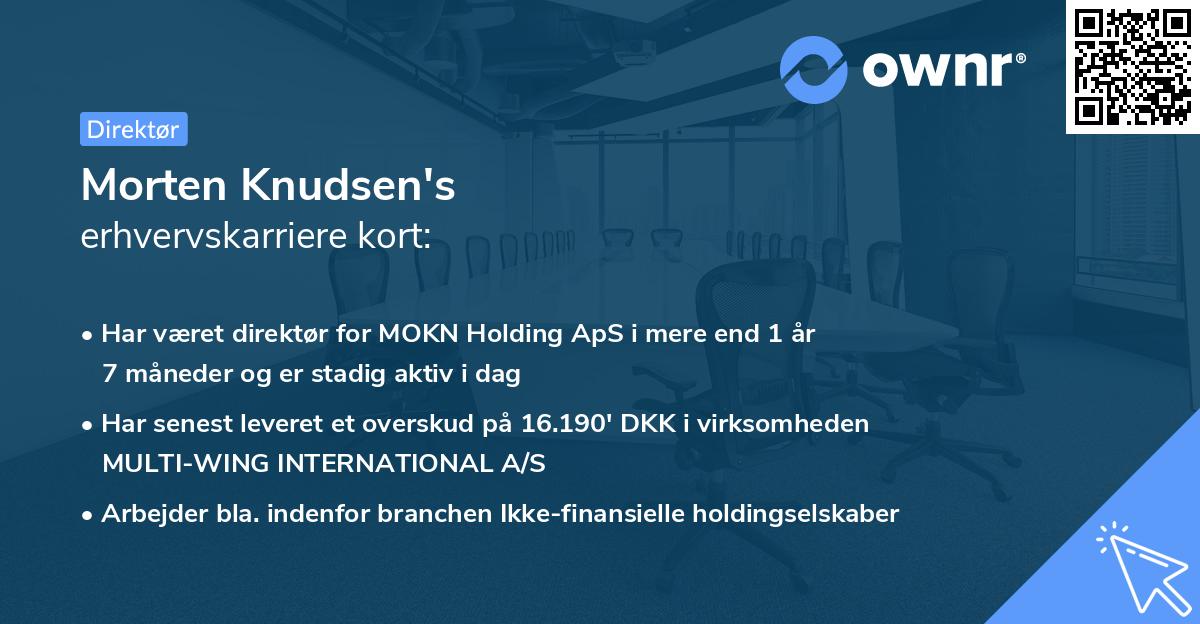 Morten Knudsen's erhvervskarriere kort