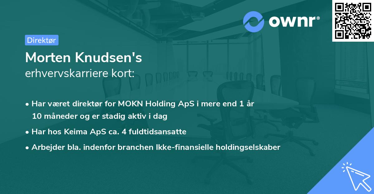 Morten Knudsen's erhvervskarriere kort