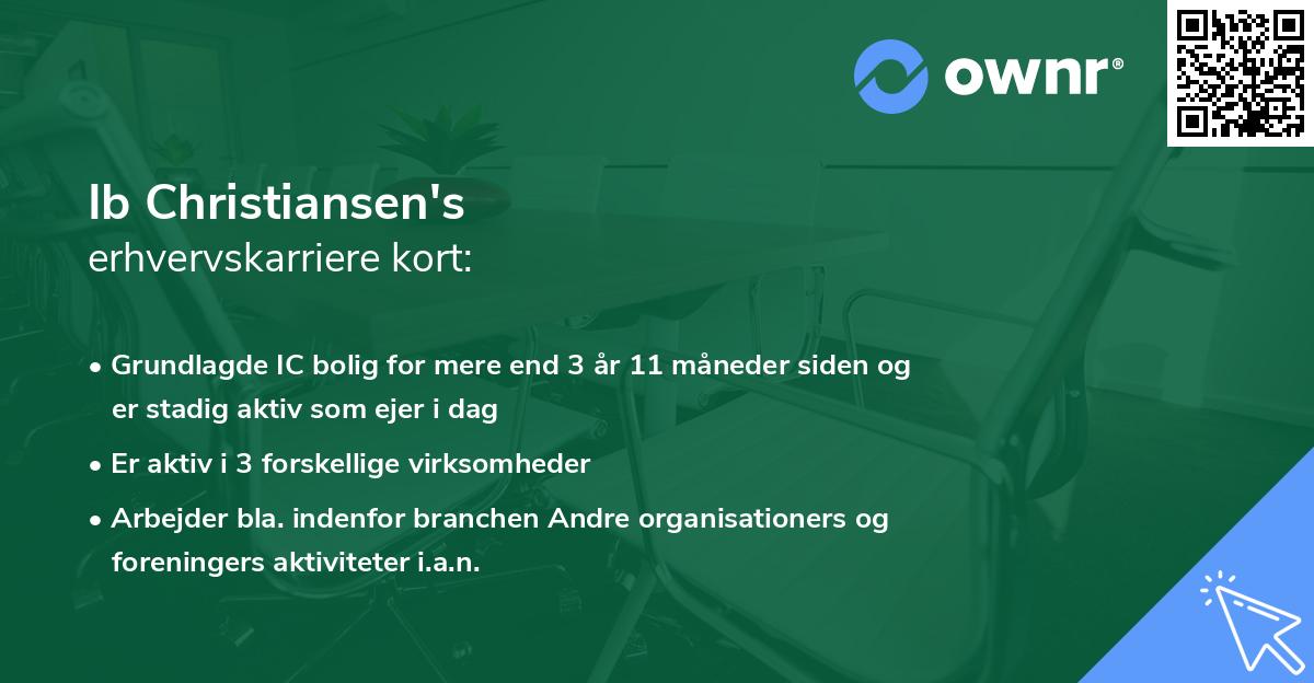 Ib Christiansen's erhvervskarriere kort