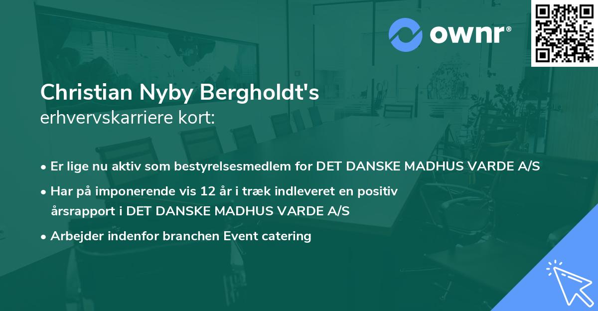 Christian Nyby Bergholdt's erhvervskarriere kort