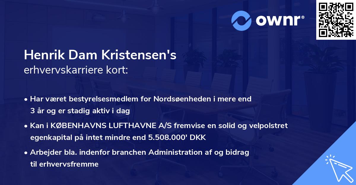Henrik Dam Kristensen's erhvervskarriere kort