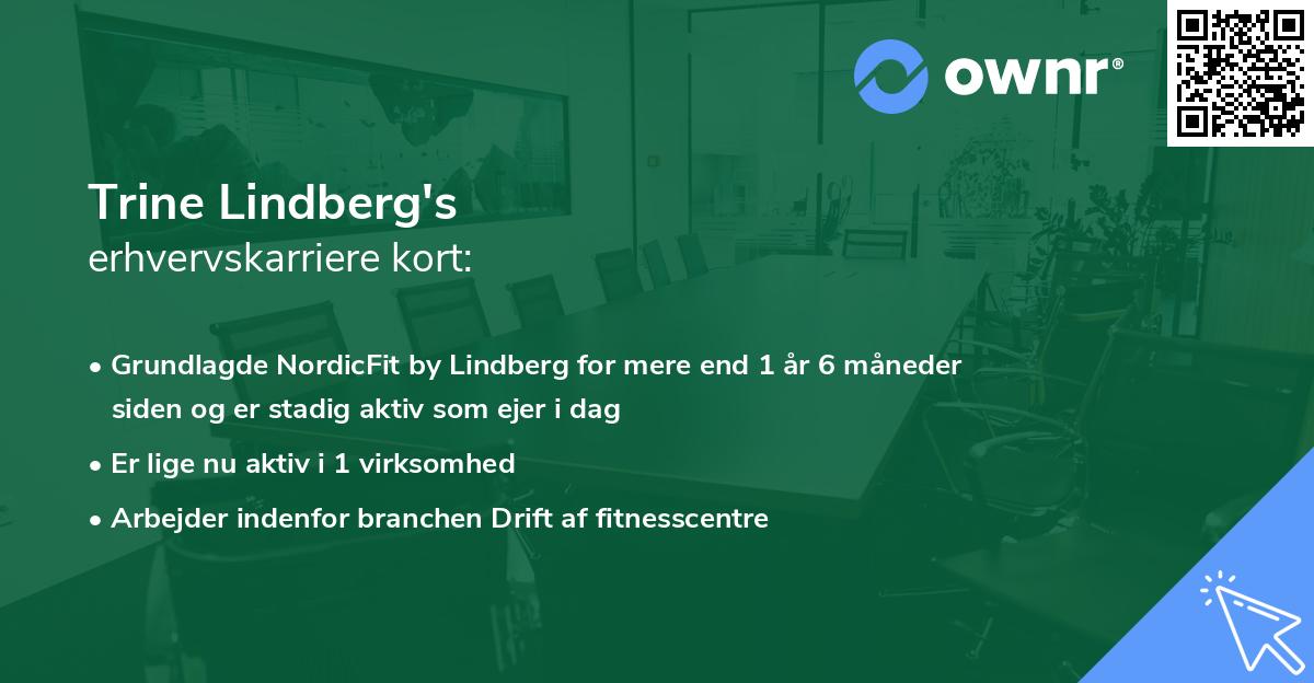 Trine Lindberg's erhvervskarriere kort
