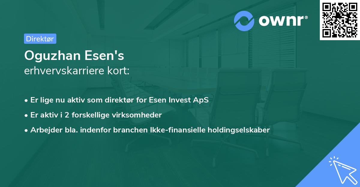Oguzhan Esen's erhvervskarriere kort
