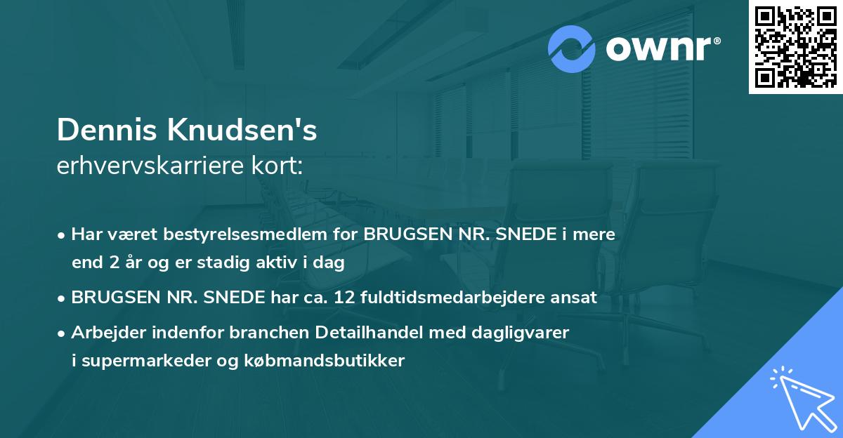 Dennis Knudsen's erhvervskarriere kort