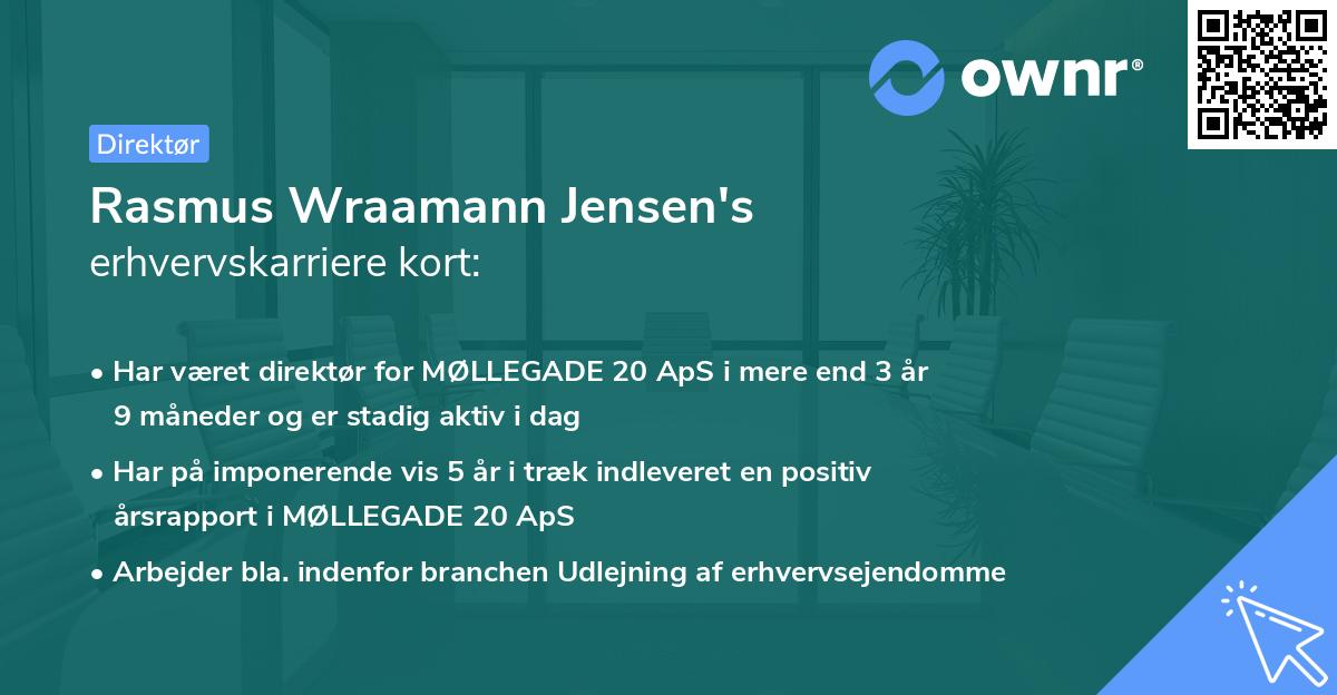Rasmus Wraamann Jensen's erhvervskarriere kort