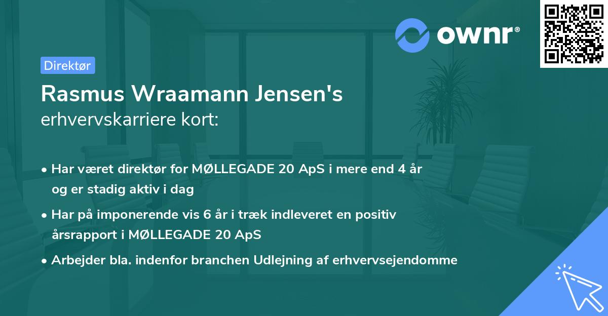 Rasmus Wraamann Jensen's erhvervskarriere kort