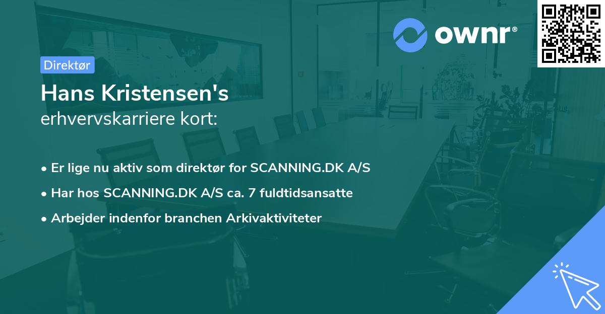 Hans Kristensen's erhvervskarriere kort