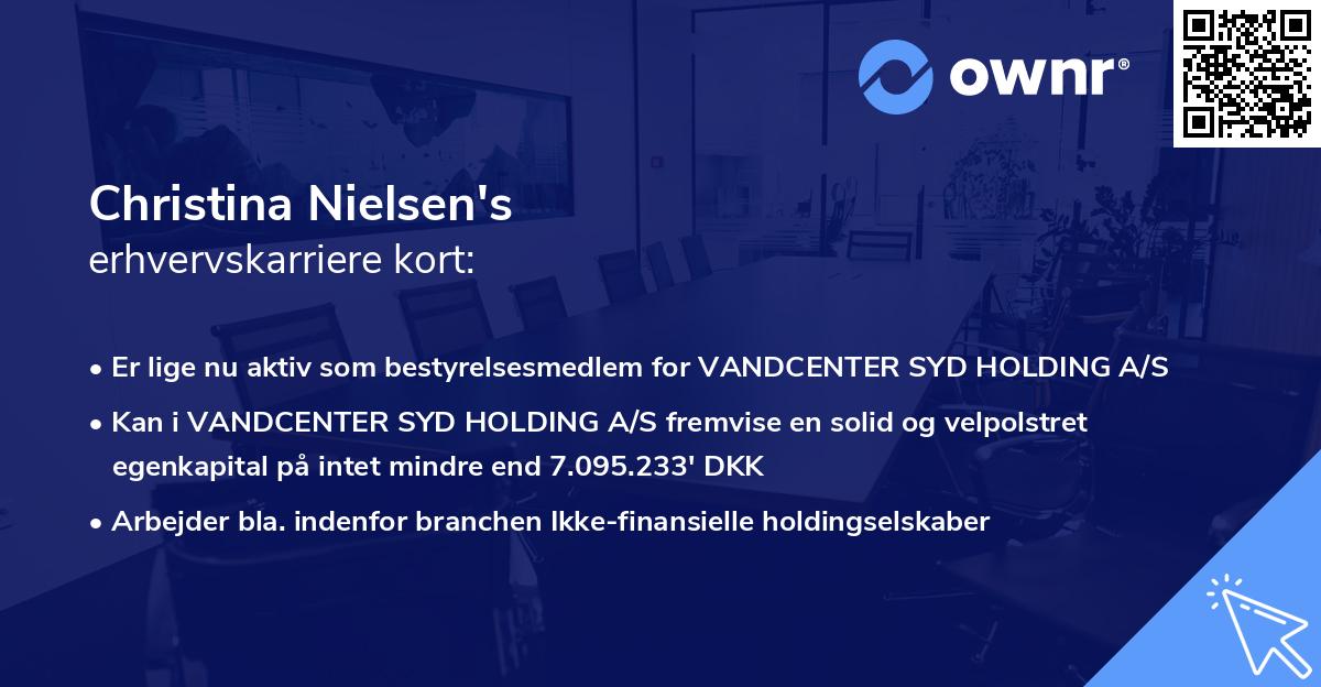 Christina Nielsen's erhvervskarriere kort