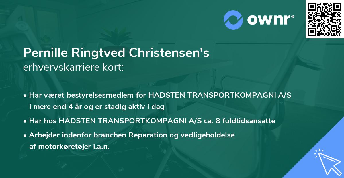 Pernille Ringtved Christensen's erhvervskarriere kort