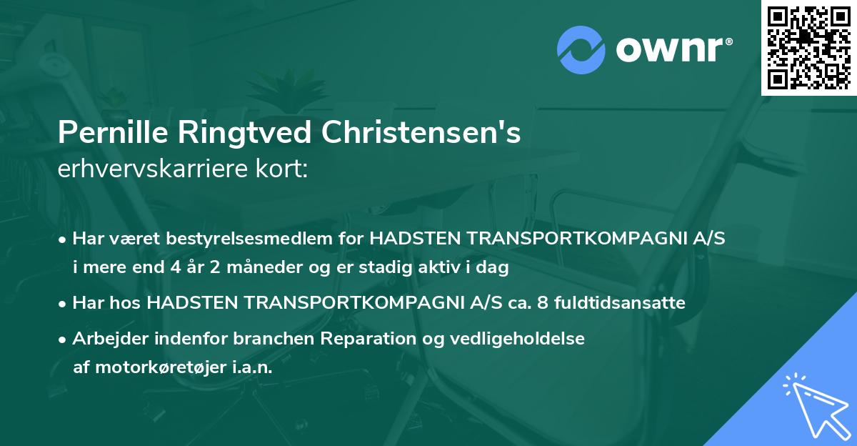 Pernille Ringtved Christensen's erhvervskarriere kort