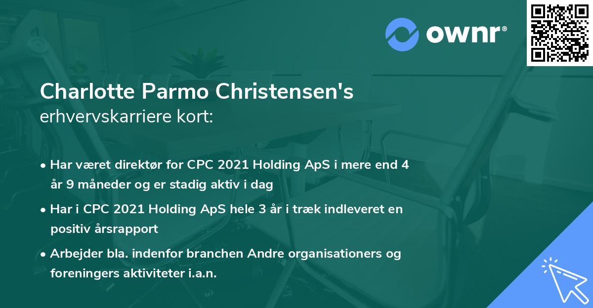 Charlotte Parmo Christensen's erhvervskarriere kort