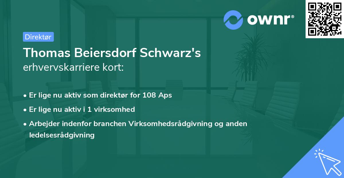 Thomas Beiersdorf Schwarz's erhvervskarriere kort