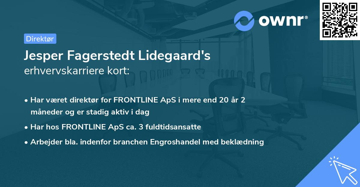 Jesper Fagerstedt Lidegaard's erhvervskarriere kort