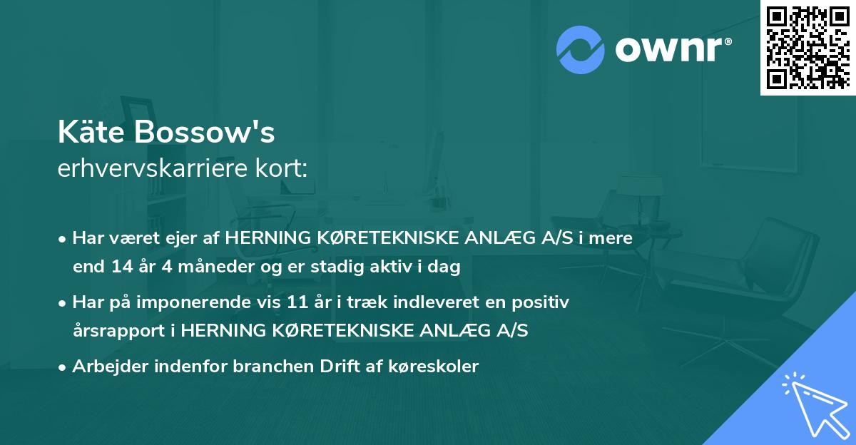 Käte Bossow's erhvervskarriere kort