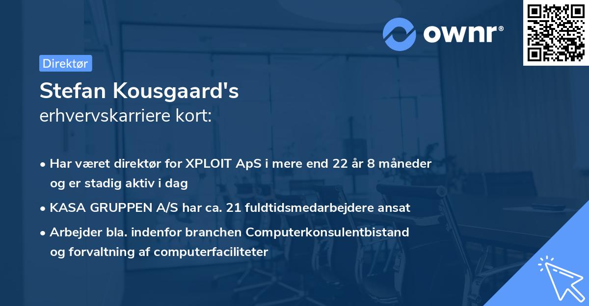 Stefan Kousgaard's erhvervskarriere kort