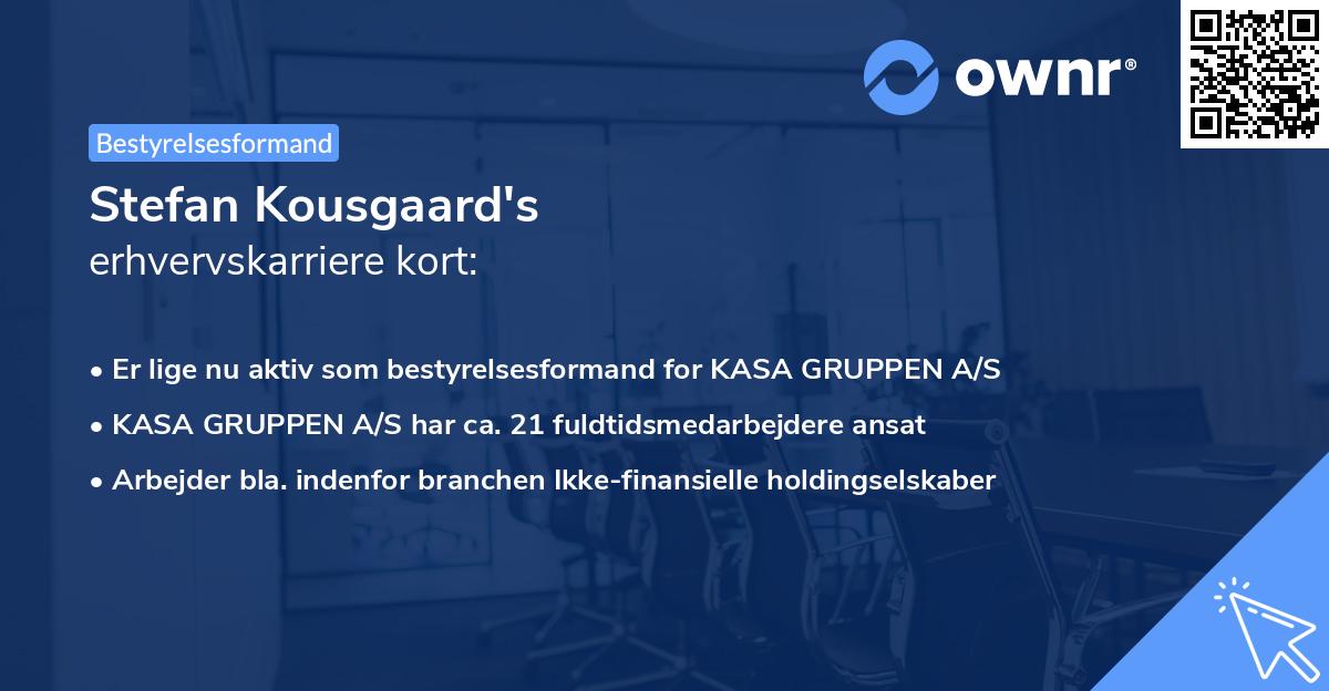 Stefan Kousgaard's erhvervskarriere kort