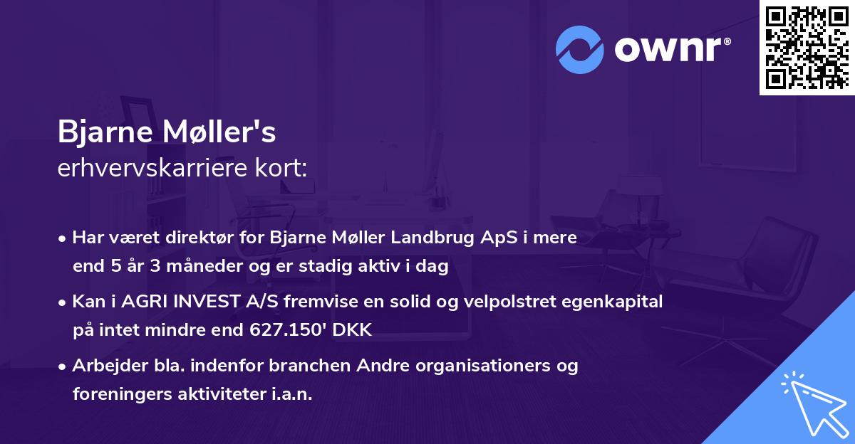 Bjarne Møller's erhvervskarriere kort