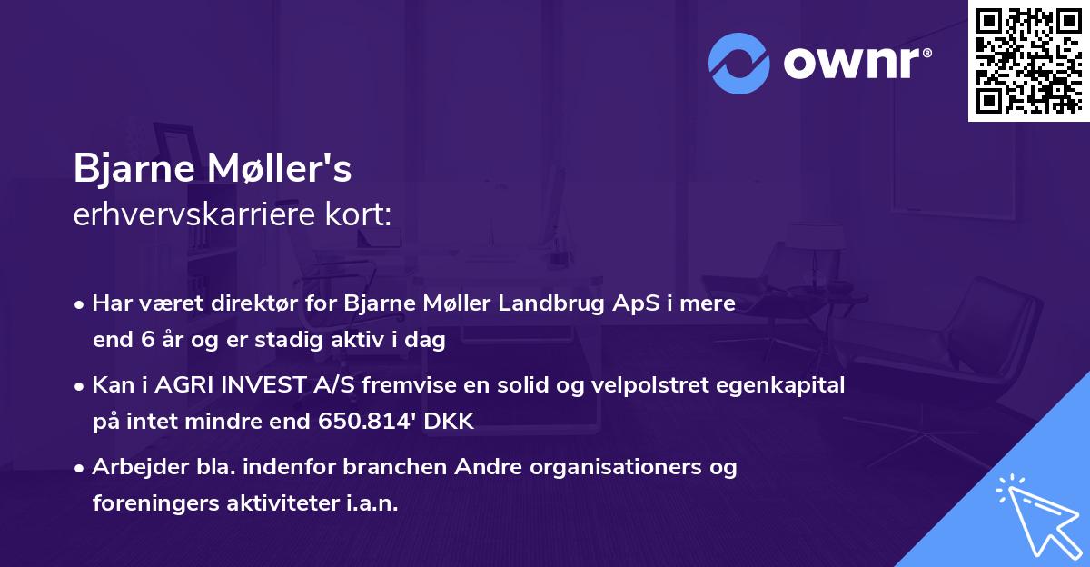 Bjarne Møller's erhvervskarriere kort