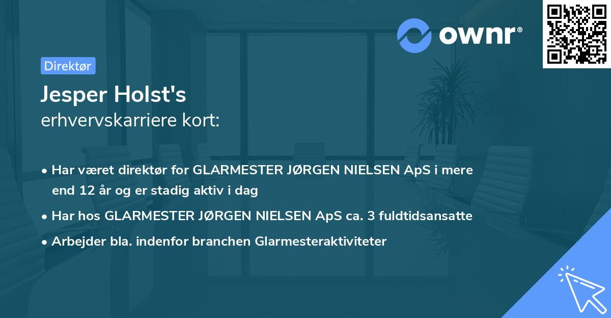 Jesper Holst's erhvervskarriere kort