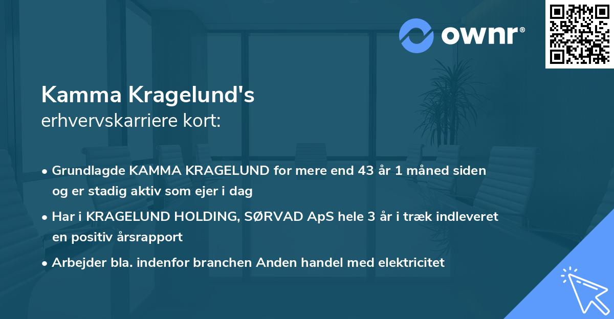 Kamma Kragelund's erhvervskarriere kort