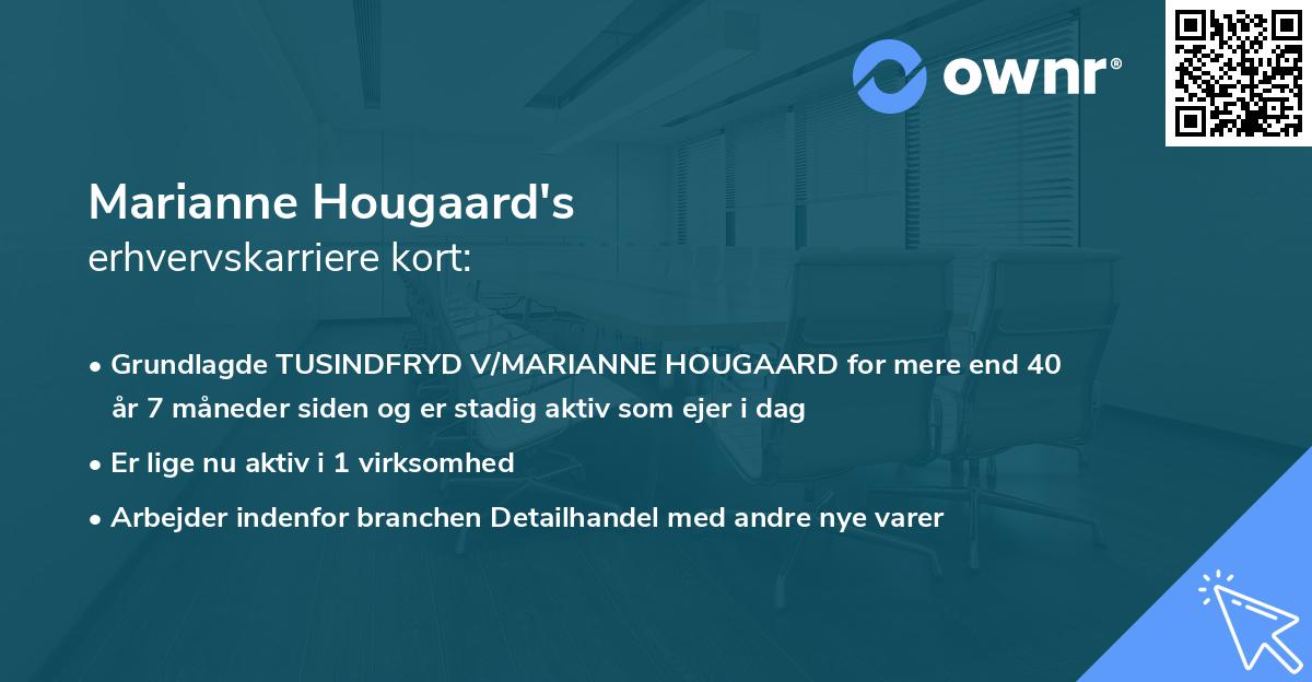Marianne Hougaard's erhvervskarriere kort